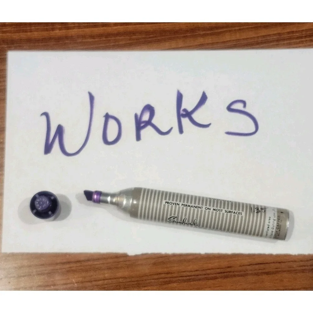 Vintage Sandford King Size Permanent Marker Purple STRONG Smell‎ Chisel Tip